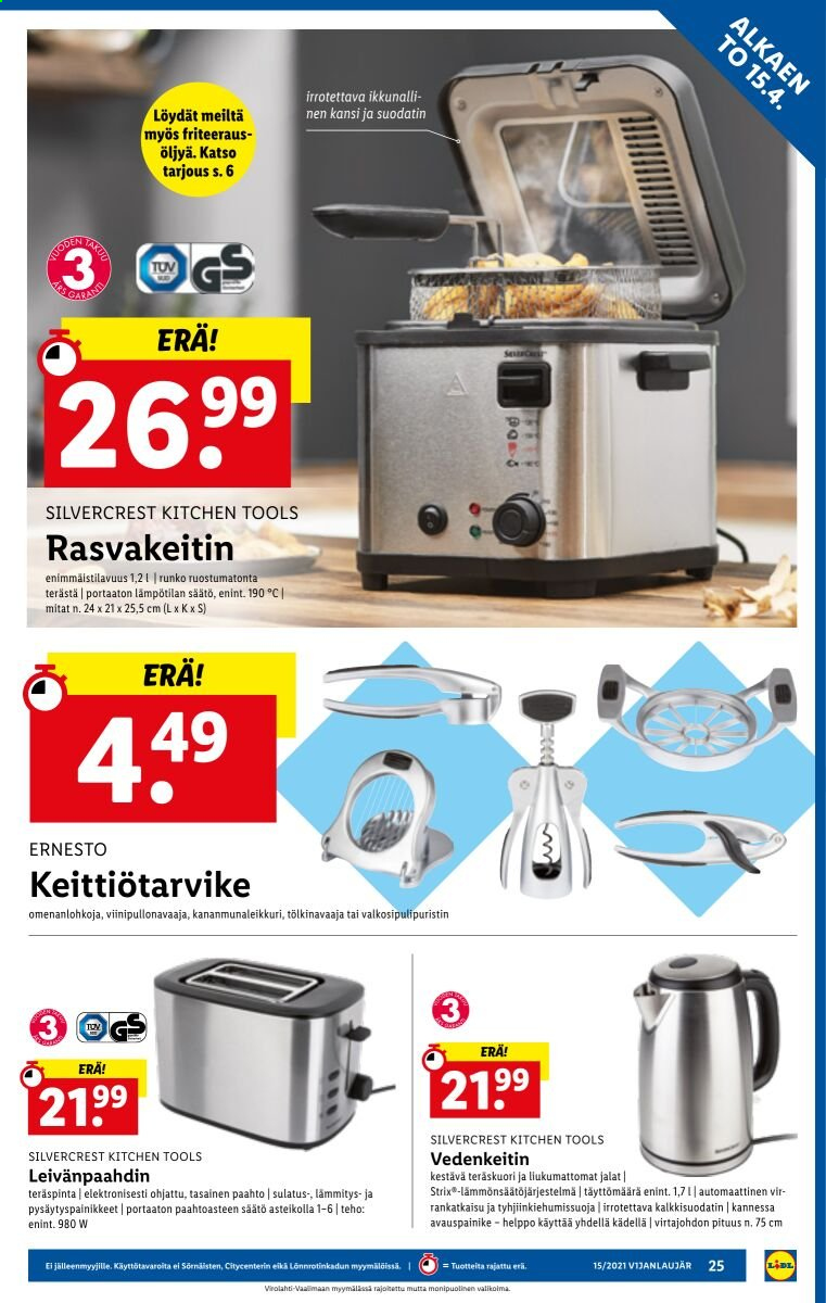 Lidl tarjoukset - 15.04.2021 - 21.04.2021. Sivu 25