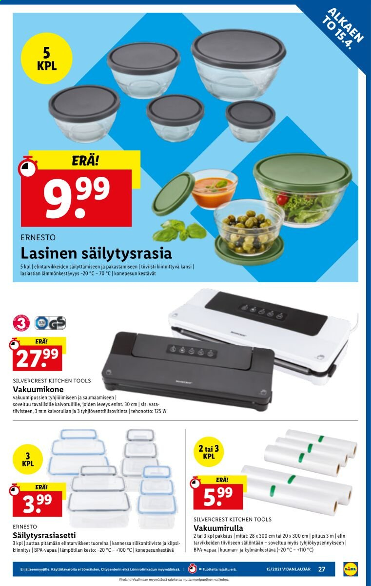 Lidl tarjoukset - 15.04.2021 - 21.04.2021. Sivu 27