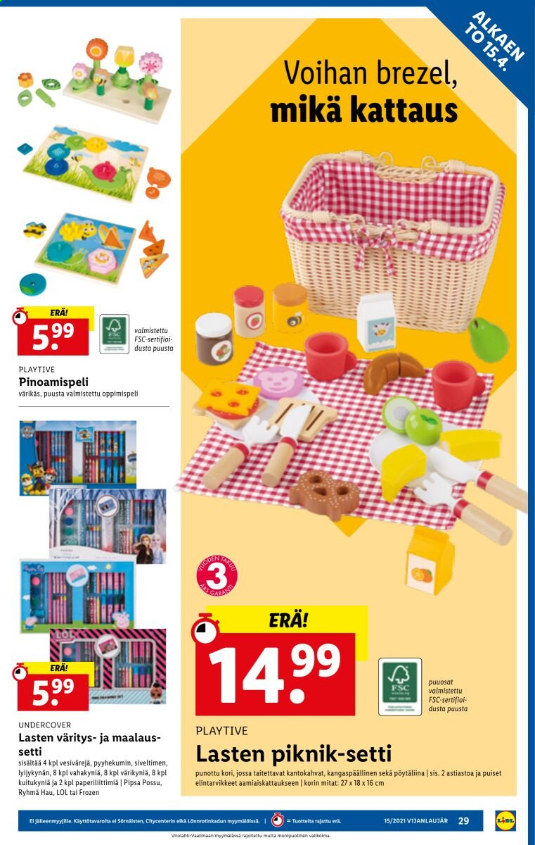 Lidl tarjoukset - 15.04.2021 - 21.04.2021. Sivu 29