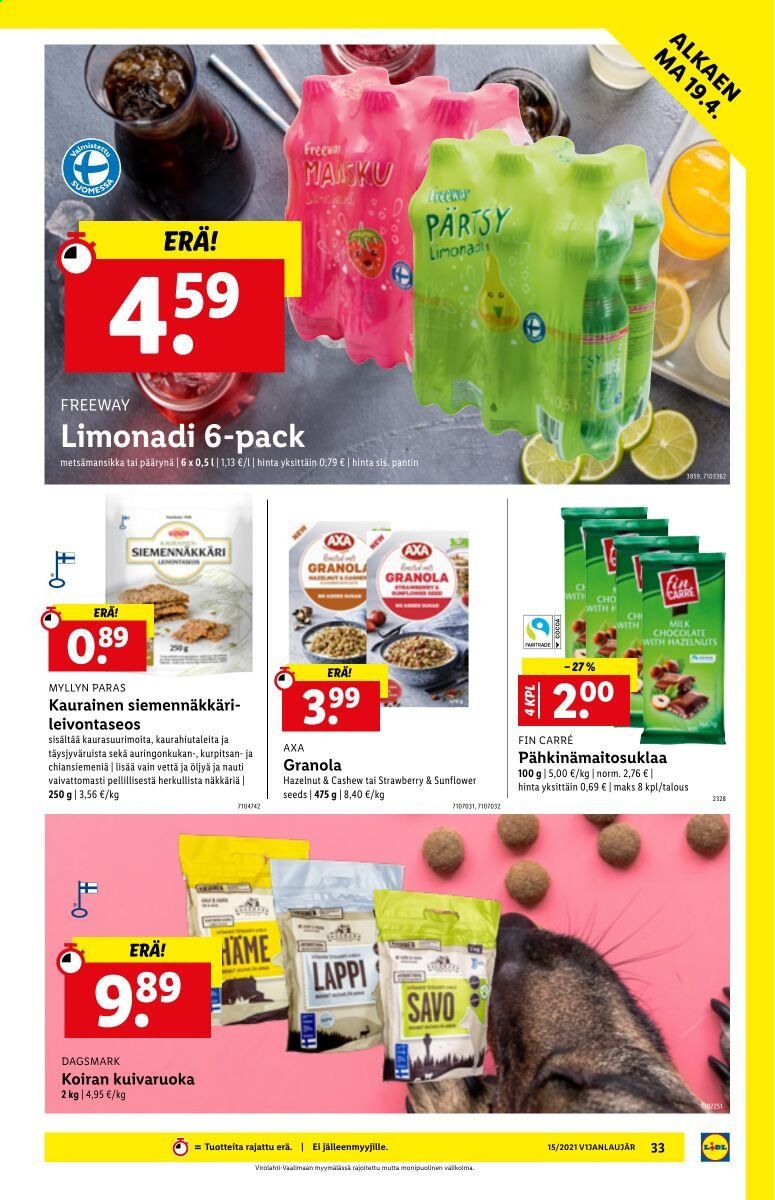 Lidl tarjoukset - 15.04.2021 - 21.04.2021. Sivu 33