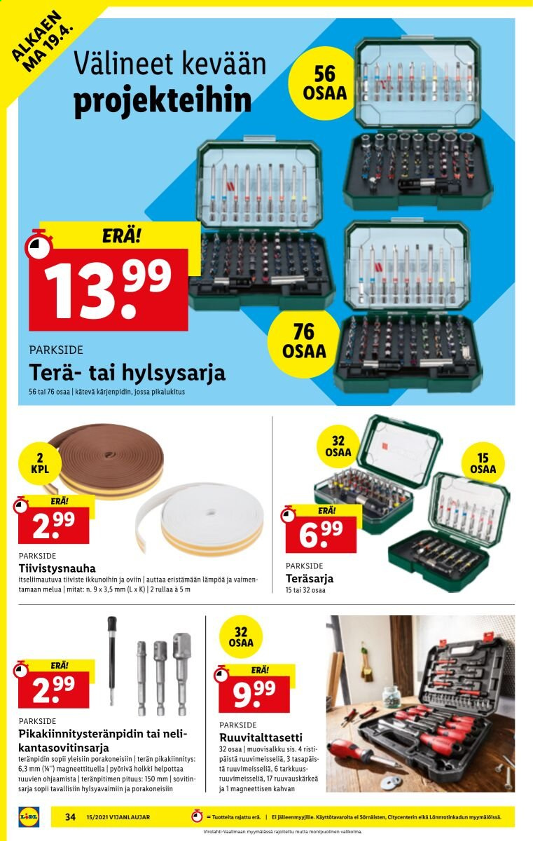 Lidl tarjoukset - 15.04.2021 - 21.04.2021. Sivu 34