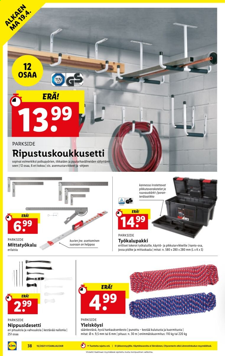 Lidl tarjoukset - 15.04.2021 - 21.04.2021. Sivu 38