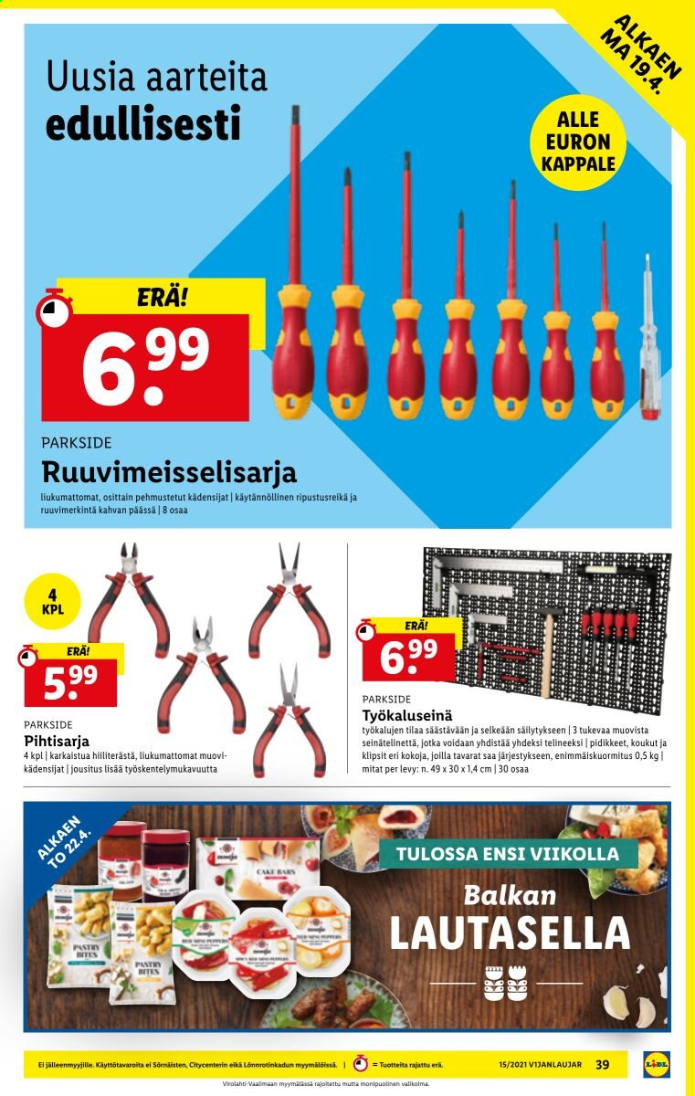 Lidl tarjoukset - 15.04.2021 - 21.04.2021. Sivu 39