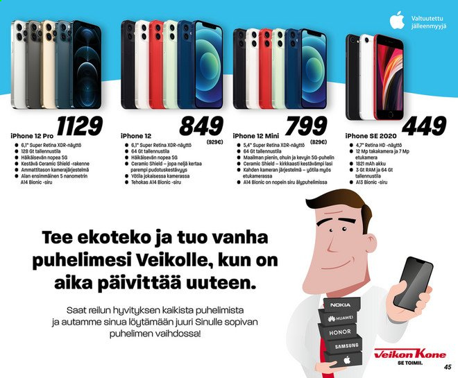 Veikon Kone tarjoukset - 12.04.2021 - 18.04.2021. Sivu 45