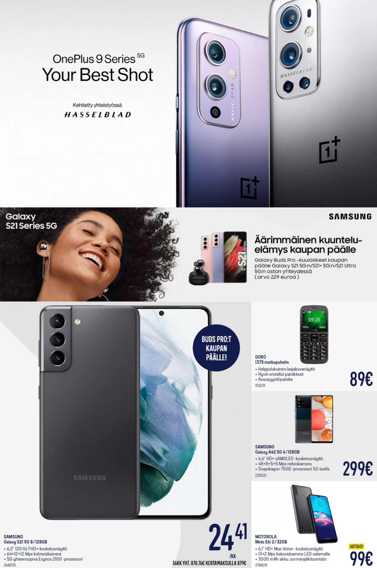 thumbnail - Gigantti tarjoukset  - 12.04.2021 - 18.04.2021 - Tarjoustuotteet - Motorola, Samsung, Samsung Galaxy, kuulokkeet. Sivu 15.
