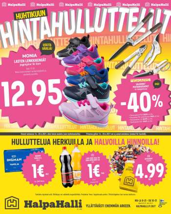 HalpaHalli tarjoukset  - 14.04.2021 - 20.04.2021.