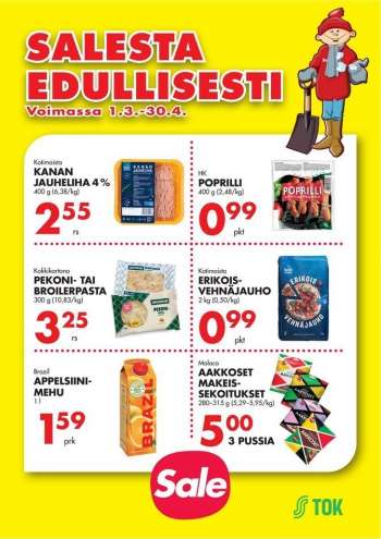 Sale tarjoukset  - 01.03.2021 - 30.04.2021.