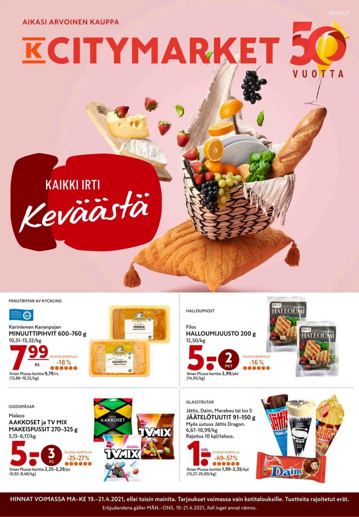 K-citymarket tarjoukset - 19.04.2021 - 21.04.2021. Sivu 1