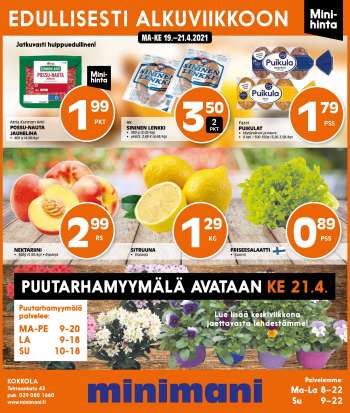 Minimani tarjoukset  - 19.04.2021 - 21.04.2021.