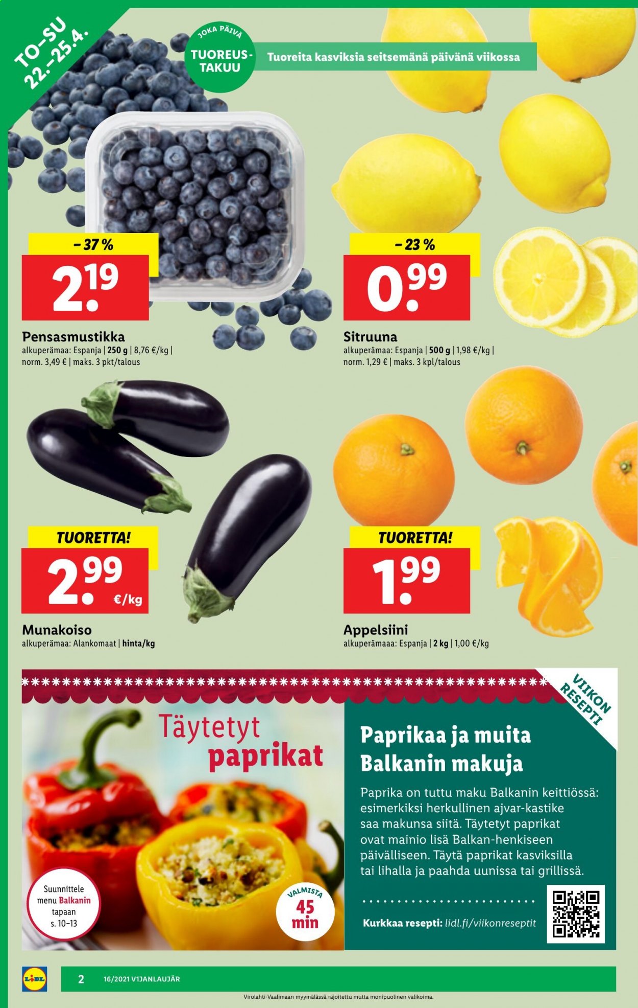 Lidl tarjoukset - 22.04.2021 - 28.04.2021. Sivu 2
