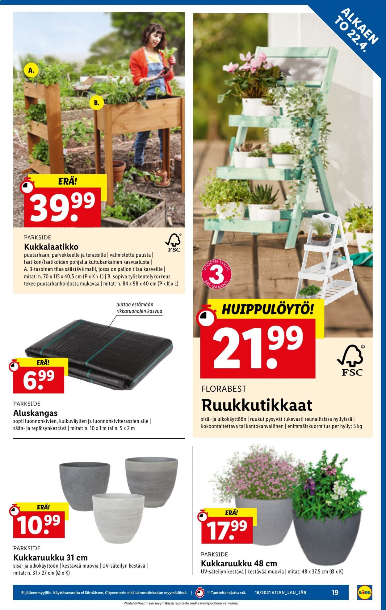 Lidl tarjoukset - 22.04.2021 - 28.04.2021. Sivu 19