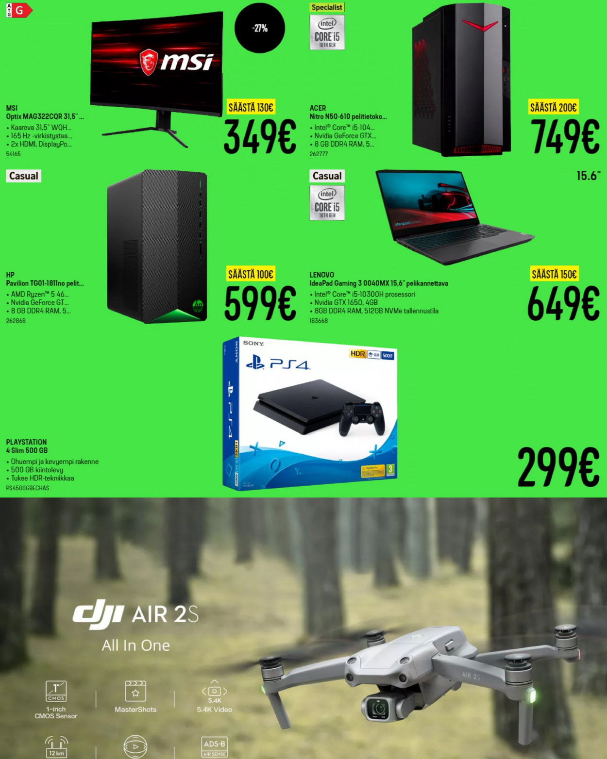 thumbnail - Gigantti tarjoukset  - 19.04.2021 - 25.04.2021 - Tarjoustuotteet - Sony, Acer, Hewlett Packard, IdeaPad, MSI, pelikannettava, Intel, PS4. Sivu 20.