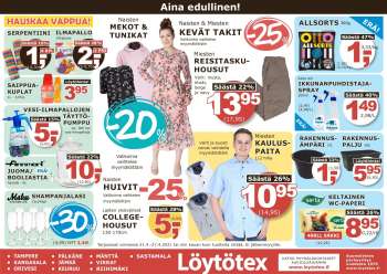 Löytötex tarjoukset  - 21.04.2021 - 27.04.2021.
