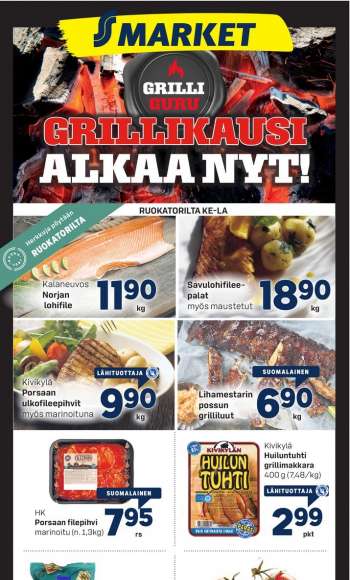 S-market tarjoukset  - 21.04.2021 - 25.04.2021.