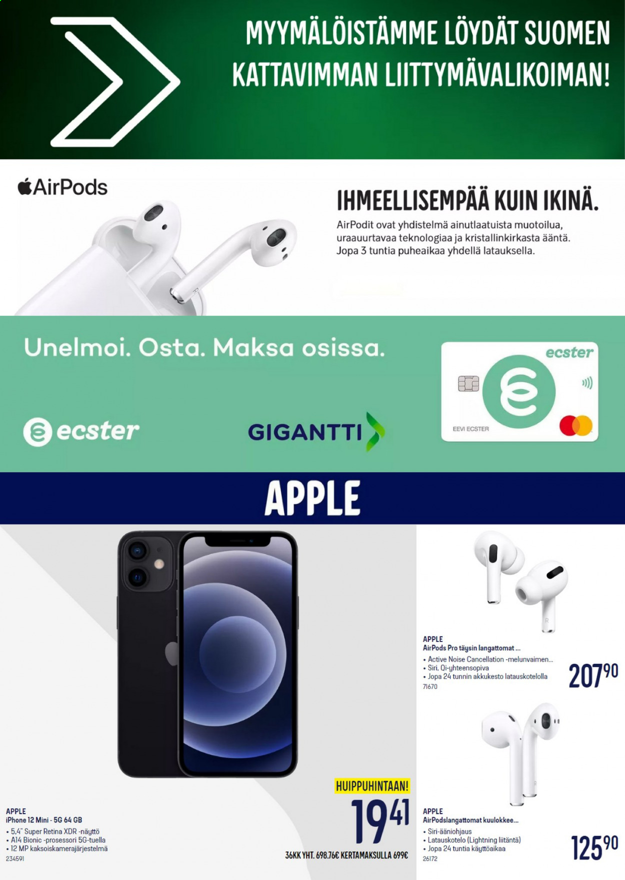 thumbnail - Gigantti tarjoukset  - 26.04.2021 - 02.05.2021 - Tarjoustuotteet - Apple, iPhone, Retina, iPhone 12. Sivu 6.