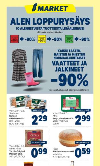 S-market tarjoukset  - 28.04.2021 - 02.05.2021.