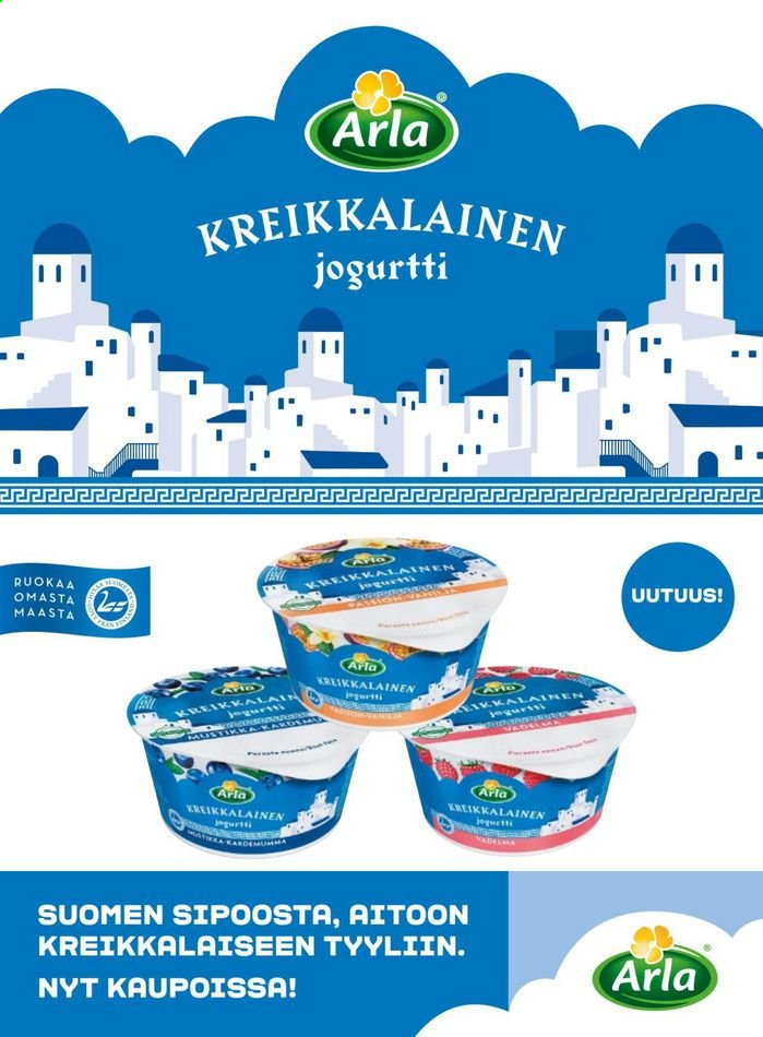 thumbnail - K-market tarjoukset  - 28.04.2021 - 01.06.2021 - Tarjoustuotteet - Arla, jogurtit, kreikkalainen jogurtti. Sivu 58.