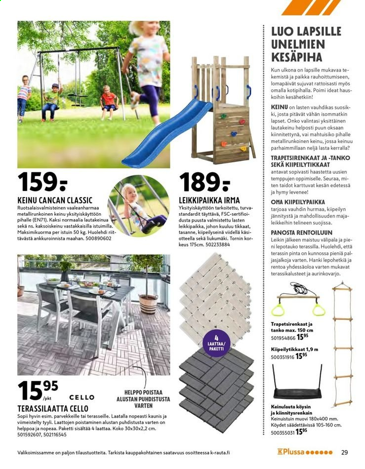 K-Rauta tarjoukset - 21.04.2021 - 04.05.2021. Sivu 29