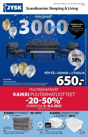JYSK tarjoukset  - 03.05.2021 - 16.05.2021.