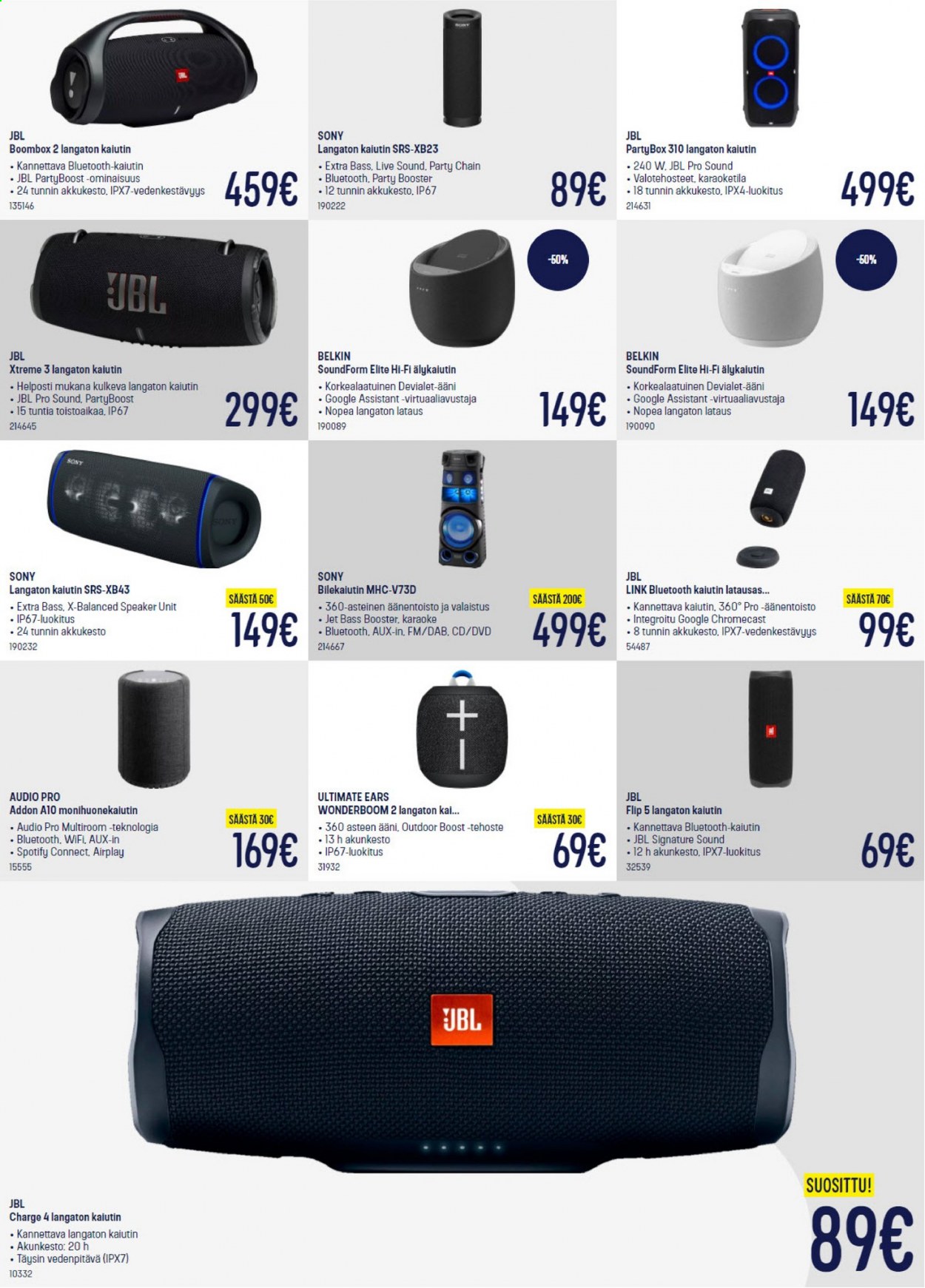 thumbnail - Gigantti tarjoukset  - 03.05.2021 - 09.05.2021 - Tarjoustuotteet - Sony, JBL, Chromecast, kaiutin. Sivu 24.