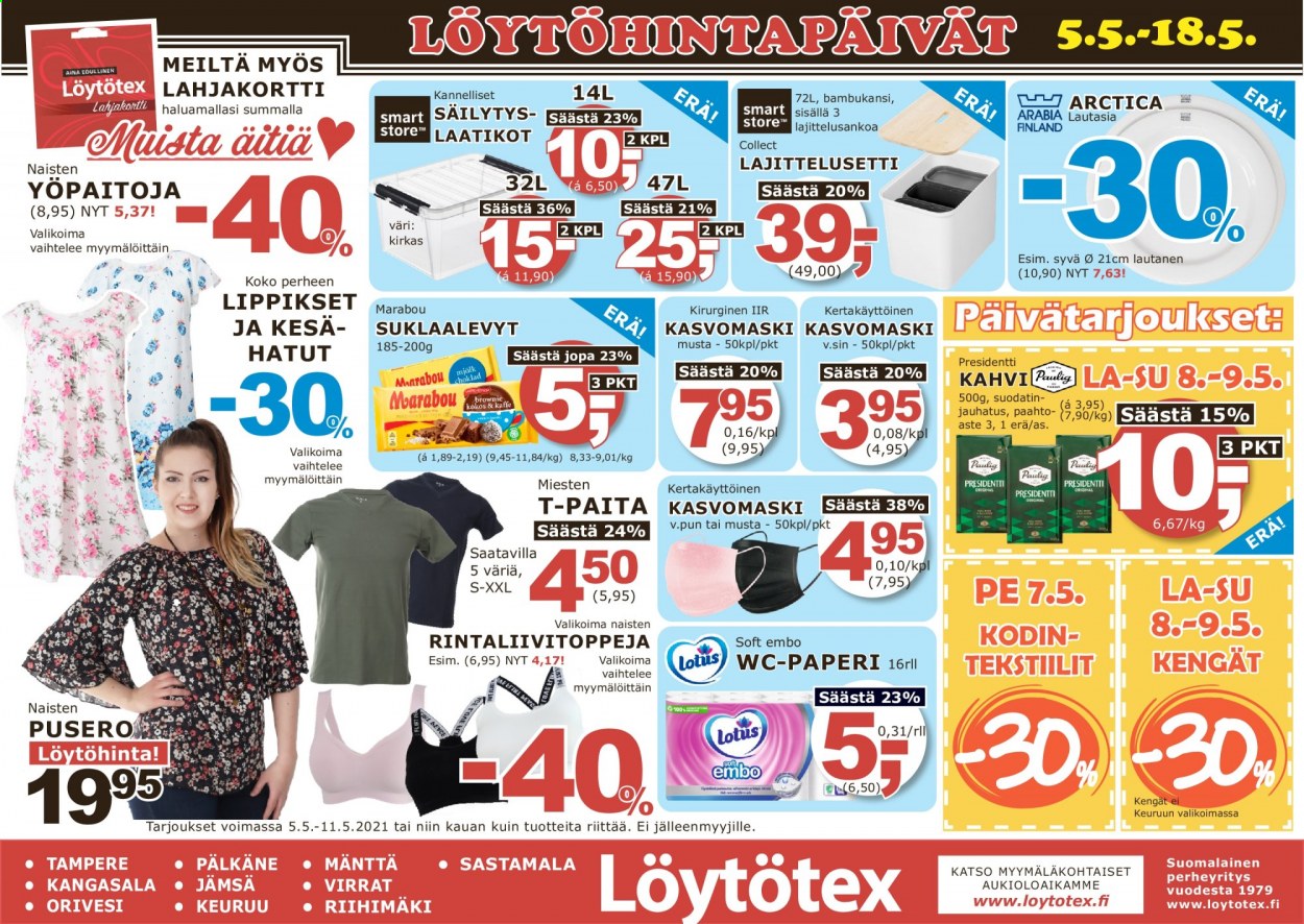 Löytötex tarjoukset - 05.05.2021 - 11.05.2021. Sivu 1