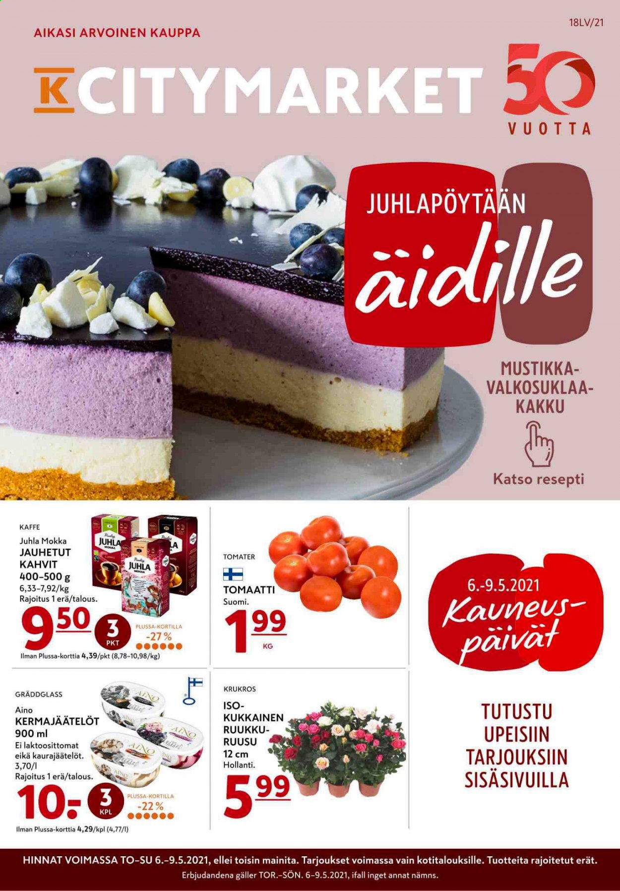 K-citymarket tarjoukset - 06.05.2021 - 09.05.2021. Sivu 1