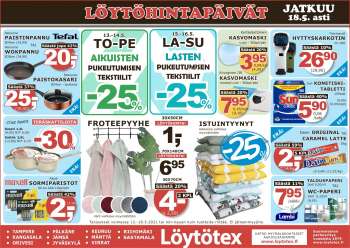 Löytötex tarjoukset  - 12.05.2021 - 18.05.2021.