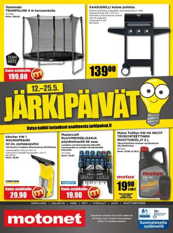 Motonet tarjoukset  - 13.05.2021 - 25.05.2021.