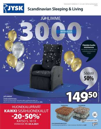 JYSK tarjoukset  - 17.05.2021 - 23.05.2021.
