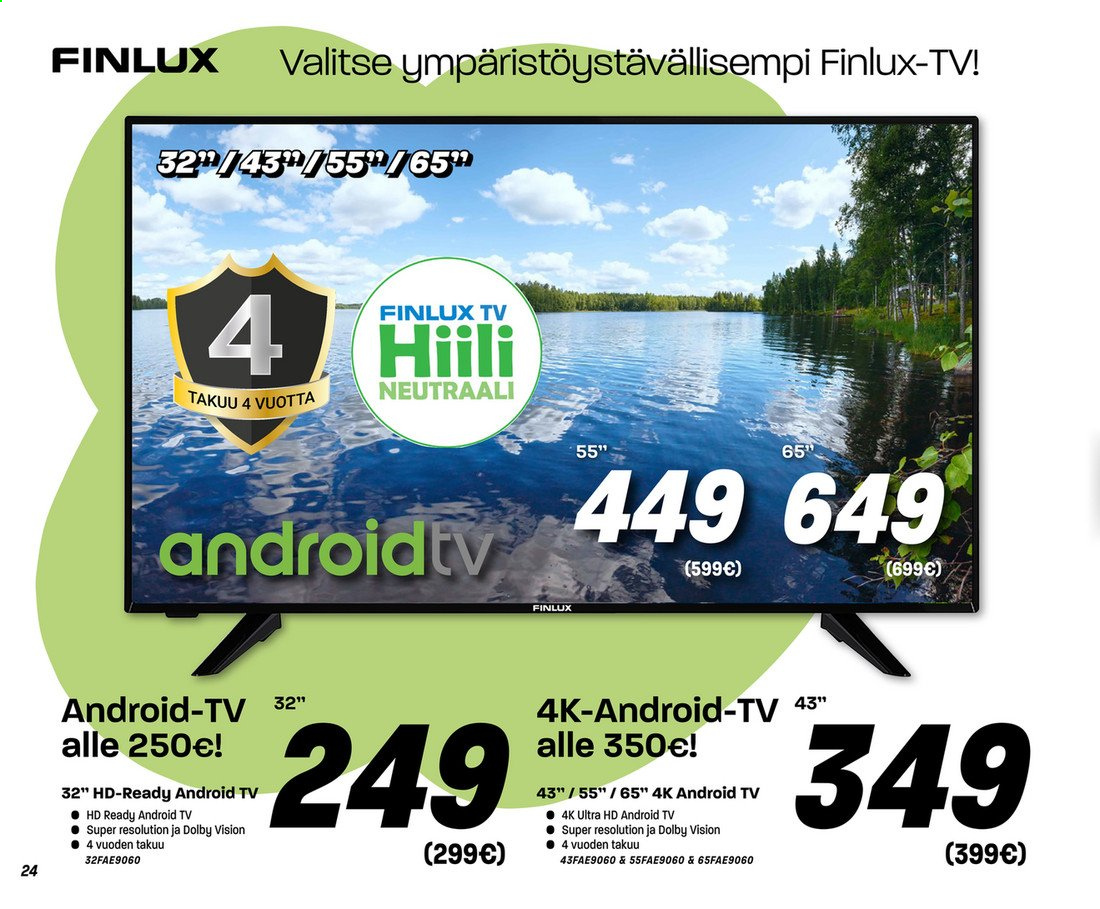 thumbnail - Veikon Kone tarjoukset  - 17.05.2021 - 29.05.2021 - Tarjoustuotteet - Android TV, TV, Ultra HD. Sivu 24.