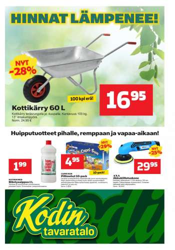Kodintavaratalo tarjoukset  - 17.05.2021 - 26.05.2021.