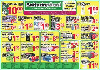 Saiturinpörssi tarjoukset  - 23.05.2021 - 29.05.2021.