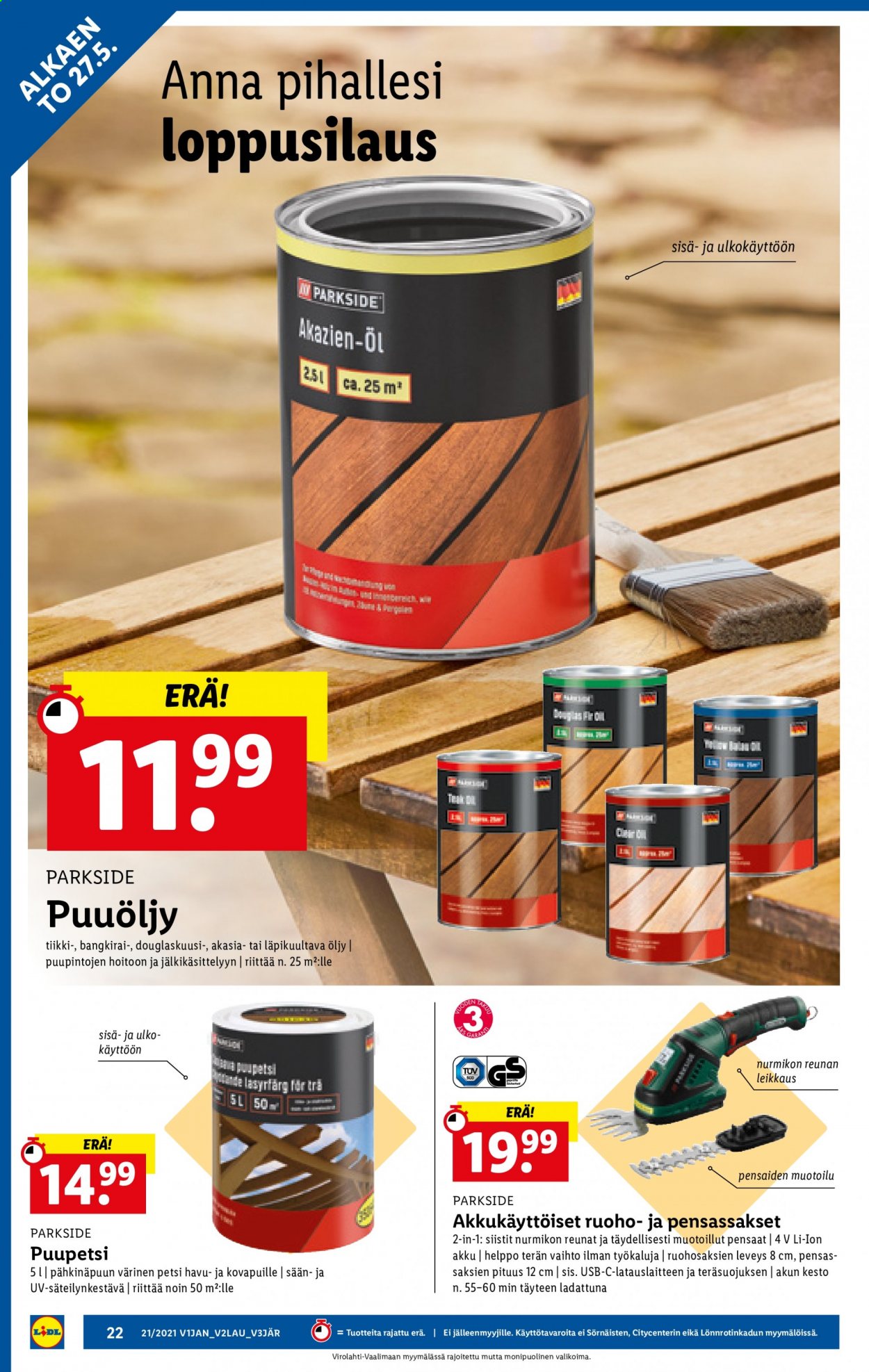 Lidl tarjoukset - 27.05.2021 - 02.06.2021. Sivu 22