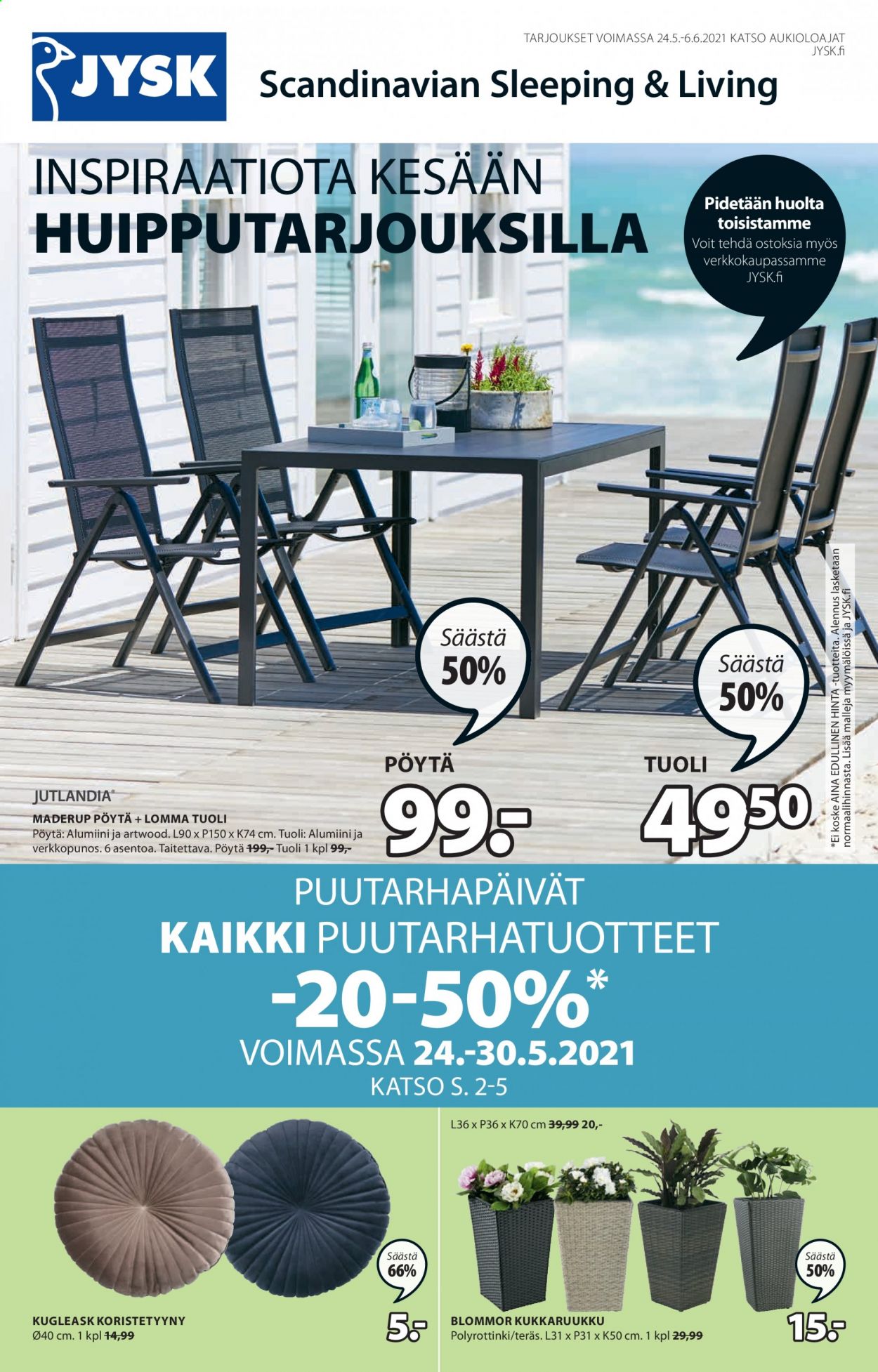 JYSK tarjoukset - 24.05.2021 - 06.06.2021. Sivu 1