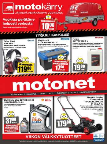 Motonet tarjoukset  - 26.05.2021 - 06.06.2021.