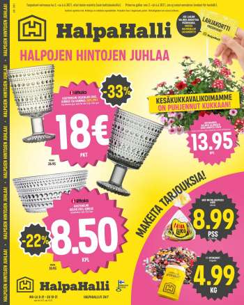 HalpaHalli tarjoukset  - 02.06.2021 - 06.06.2021.
