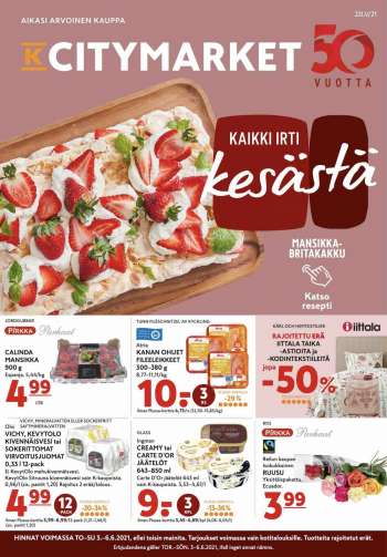 K-citymarket tarjoukset  - 03.06.2021 - 06.06.2021.