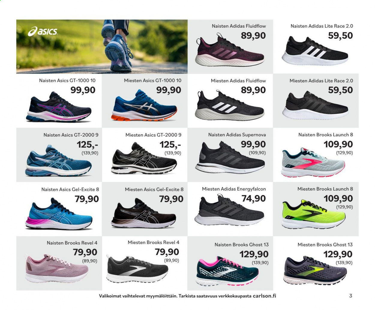 thumbnail - Carlson tarjoukset  - Tarjoustuotteet - Adidas, Asics. Sivu 3.