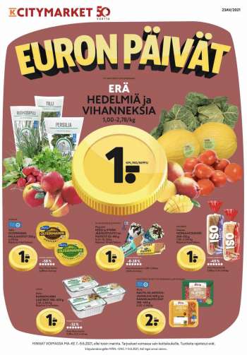 K-citymarket tarjoukset  - 07.06.2021 - 09.06.2021.