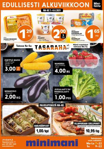 Minimani tarjoukset  - 07.06.2021 - 09.06.2021.