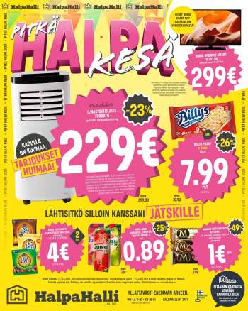 HalpaHalli tarjoukset  - 07.06.2021 - 13.06.2021.