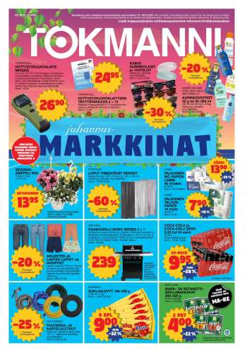 Tokmanni tarjoukset  - 14.06.2021 - 20.06.2021.