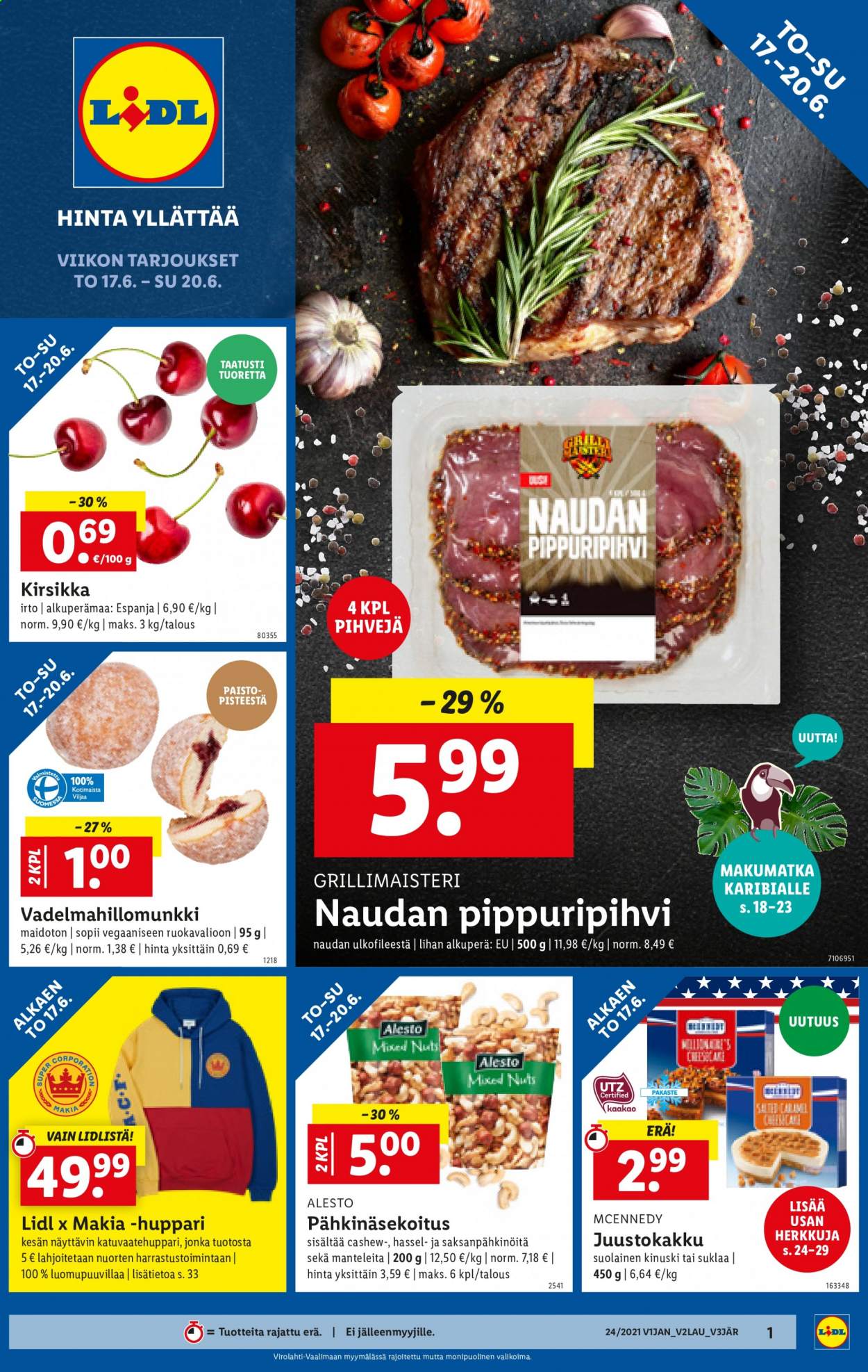 Lidl tarjoukset - 17.06.2021 - 20.06.2021. Sivu 1