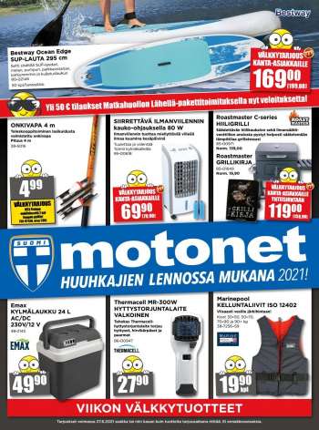 Motonet tarjoukset  - 16.06.2021 - 27.06.2021.