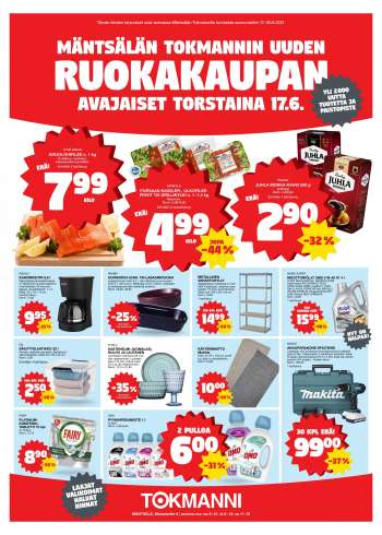 Tokmanni tarjoukset  - 17.06.2021 - 20.06.2021.