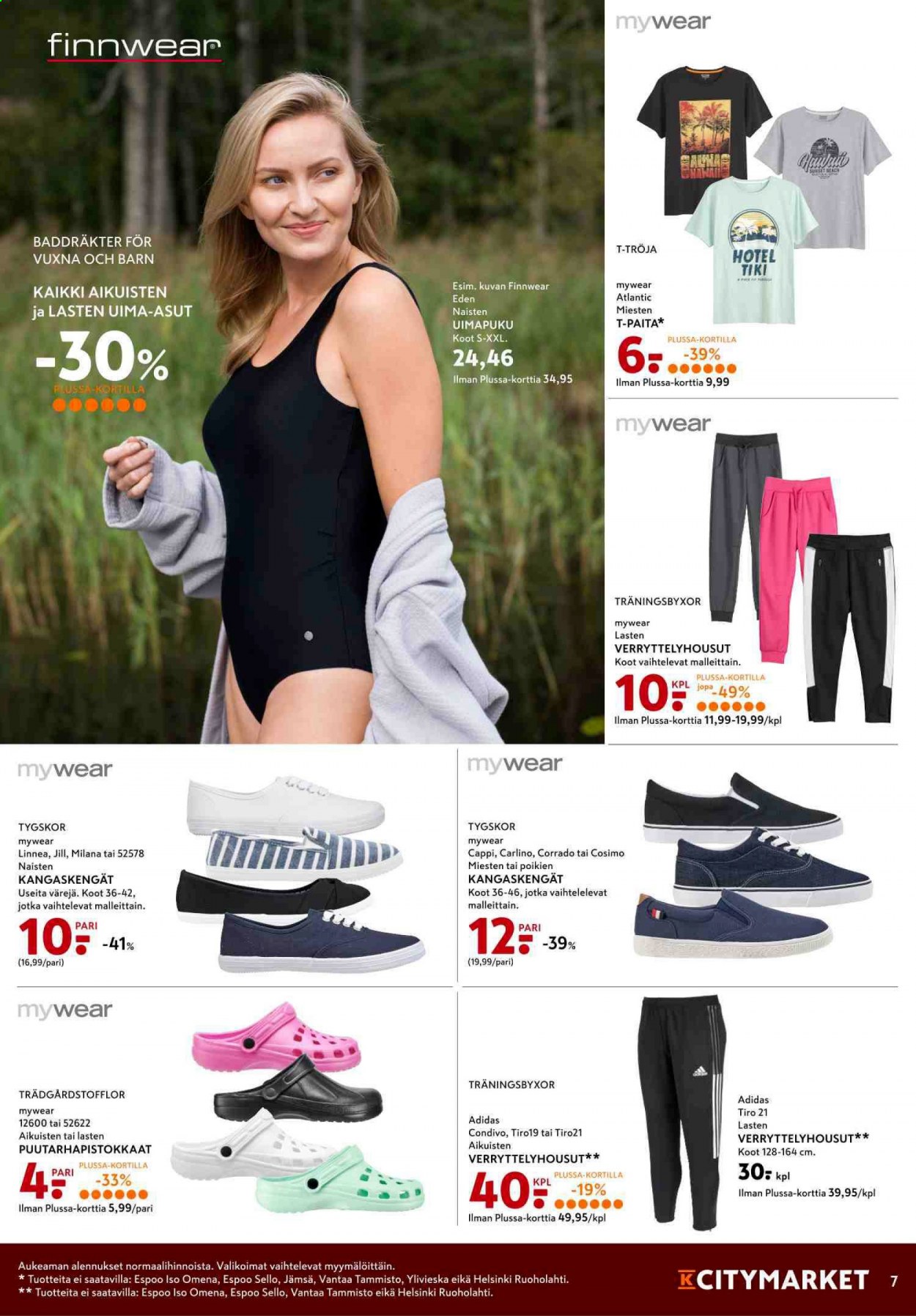 thumbnail - K-citymarket tarjoukset  - 17.06.2021 - 20.06.2021 - Tarjoustuotteet - Adidas, Finnwear, t-paita. Sivu 7.