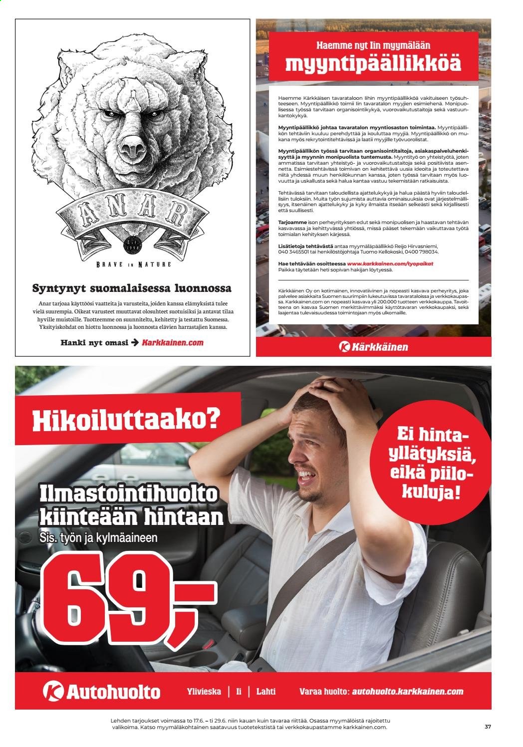 Kärkkäinen tarjoukset - 17.06.2021 - 30.06.2021. Sivu 31