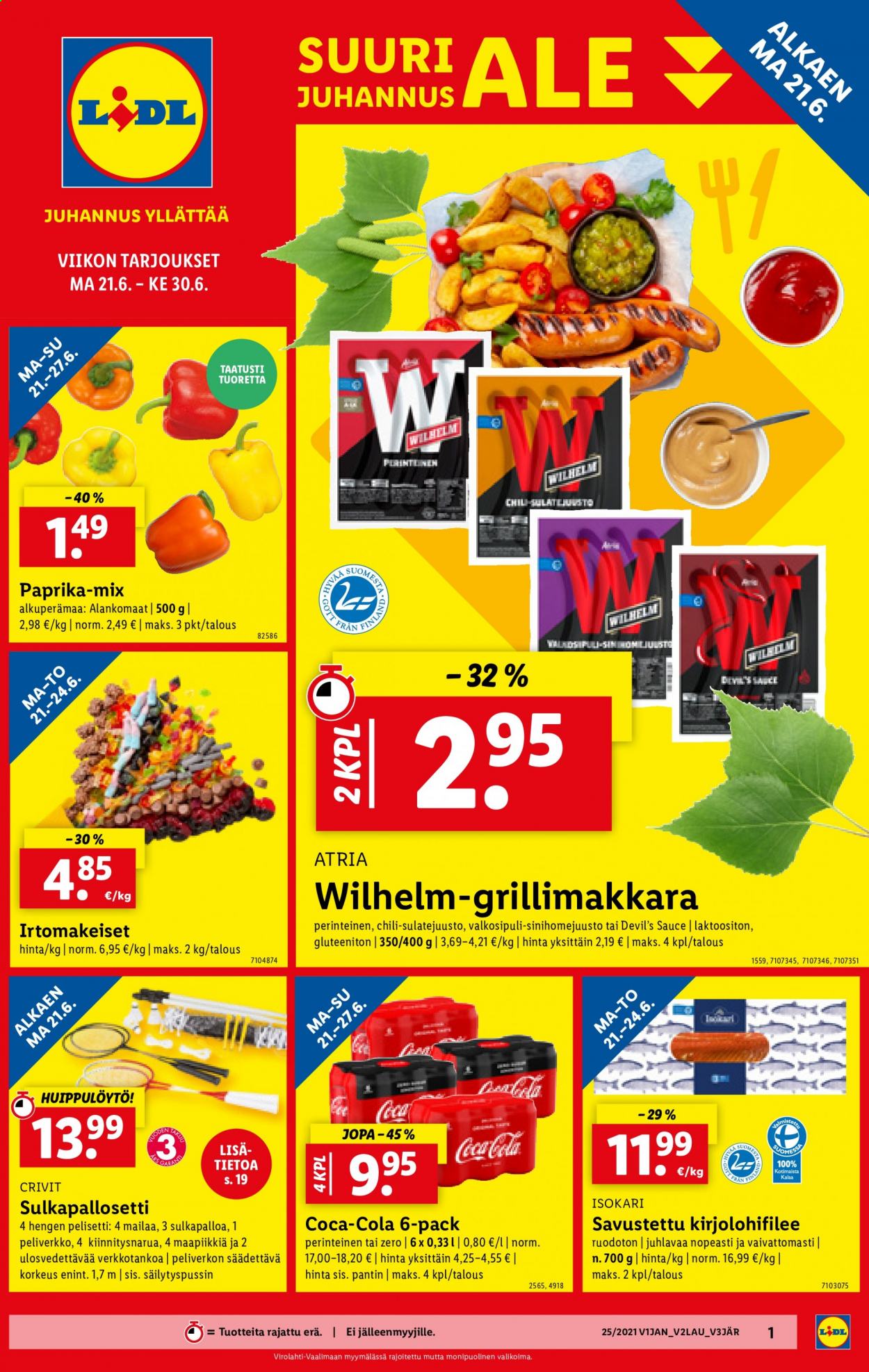 Lidl tarjoukset - 21.06.2021 - 30.06.2021. Sivu 1