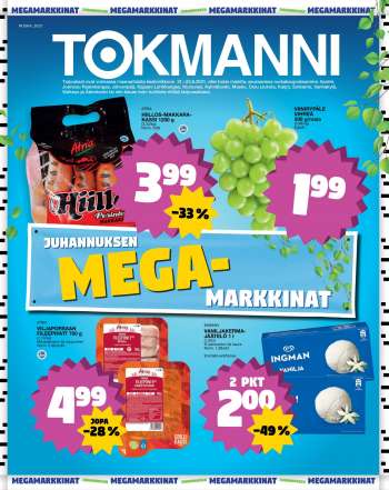 Tokmanni tarjoukset  - 21.06.2021 - 23.06.2021.