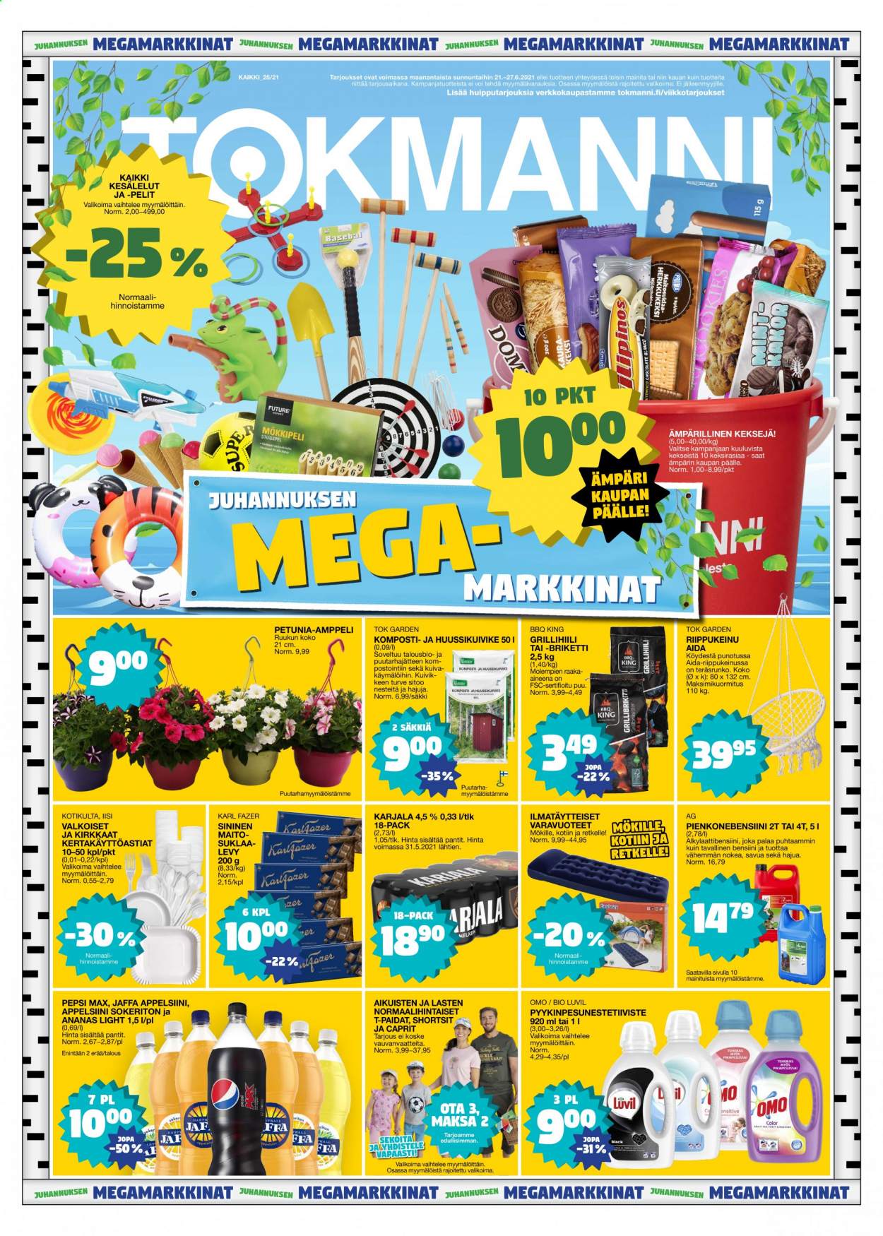 Tokmanni tarjoukset - 21.06.2021 - 27.06.2021. Sivu 1